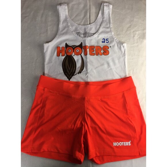 B33 #25 New Hooters Girl Super Sexy Uniform Tank & New Shorts Size Small/U - Picture 1 of 7